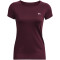 UNDER ARMOUR HeatGear Armour kurzarm Trainingsshirt Damen 600 - dark maroon/iridescent L