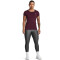 UNDER ARMOUR HeatGear Armour kurzarm Trainingsshirt Damen 600 - dark maroon/iridescent L