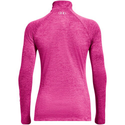 UNDER ARMOUR Tech 1/2-Zip langarm Sweatshirt Damen 652 - rebel pink/pink elixir/metallic silver XS