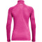 UNDER ARMOUR Tech 1/2-Zip langarm Sweatshirt Damen 652 - rebel pink/pink elixir/metallic silver XS