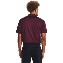 UNDER ARMOUR Tech Poloshirt Herren 601 - dark maroon/pitch gray M