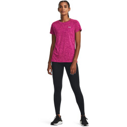 UNDER ARMOUR Tech Twist kurzarm Trainingsshirt Damen 573 - mystic magenta/rebel pink/metallic silver M