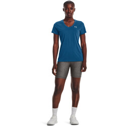 UNDER ARMOUR Tech kurzarm Trainingsshirt Damen 426 - varsity blue/metallic silver M
