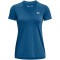 UNDER ARMOUR Tech kurzarm Trainingsshirt Damen 426 - varsity blue/metallic silver M