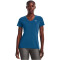 UNDER ARMOUR Tech kurzarm Trainingsshirt Damen 426 - varsity blue/metallic silver M