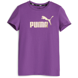 PUMA Ess+ Metallic Logo T-Shirt Mädchen 28 - purple...