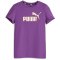 PUMA Ess+ Metallic Logo T-Shirt M&auml;dchen 28 - purple pop 164