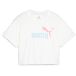 PUMA Logo Cropped T-Shirt Mädchen 57 - puma white 104