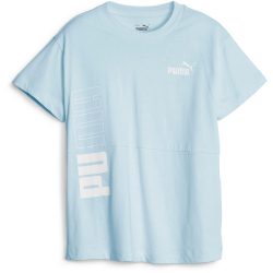 PUMA Power Colorblock T-Shirt Mädchen 69 - icy blue 164