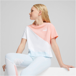PUMA Power Cat T-Shirt M&auml;dchen 69 - icy blue 176