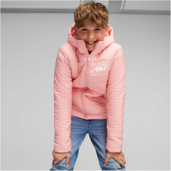 PUMA ESS Hooded Winterjacke Jungen 63 - peach smoothie 128