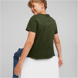 PUMA Ess+ Metallic 2 Col Logo T-Shirt Jungen 30 - myrtle 140
