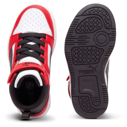PUMA Rebound V6 Mid AC+ Sneaker Kinder 03 - PUMA white/PUMA black/for all time red 30