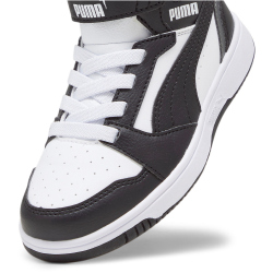 PUMA Rebound V6 Mid AC+ Sneaker Kinder 01 - PUMA white/PUMA black/shadow gray 30