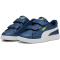 PUMA Smash 3.0 Leder-Sneaker mit Klettverschluss Kinder 09 - persian blue/puma white/lime smash/cool mid gray 32