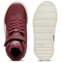 PUMA Carina 2.0 Winterized Mid-Top Sneaker gef&uuml;ttert M&auml;dchen 05 - dark jasper/alpine snow/puma silver 31