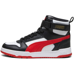 PUMA RBD Game Mid-Top Sneaker Kinder 08 - PUMA white/for all time red/PUMA black/gold 37.5