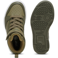 PUMA Rebound V6 Mid Winterized AC+ Sneaker Kinder 02 - PUMA olive/PUMA white 28