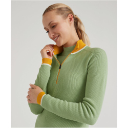 FALKE Ski Troyer Pullover Damen 7378 - quiet green XS