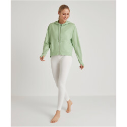 FALKE Yoga Kapuzenjacke Damen 7378 - quiet green XS