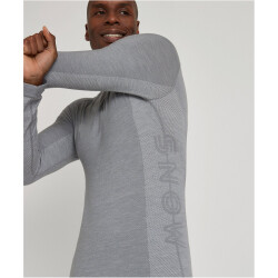 FALKE Wool Tech langarm Unterhemd Herren 3757 - grey-heather XXL