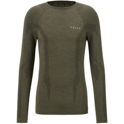 FALKE Wool Tech langarm Unterhemd Herren 7830 - olive S