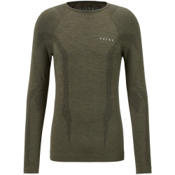 FALKE Wool Tech langarm Unterhemd Herren 7830 - olive M