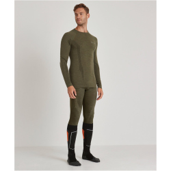 FALKE Wool Tech langarm Unterhemd Herren 7830 - olive M