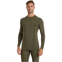 FALKE Wool Tech langarm Unterhemd Herren 7830 - olive XL