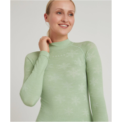 FALKE Wool Tech Trend langarm Unterhemd Damen 7378 - quiet green XS