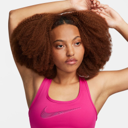 NIKE Swoosh Medium Support Padded Graphic Sport-BH Damen