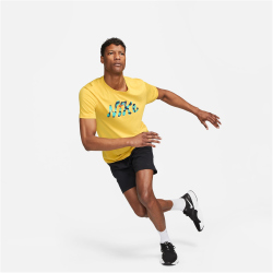 NIKE Dri-FIT kurzarm Fitnessshirt Herren 709 - vivid sulfur M