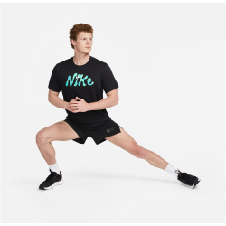 NIKE Dri-FIT kurzarm Fitnessshirt Herren 010 - black M