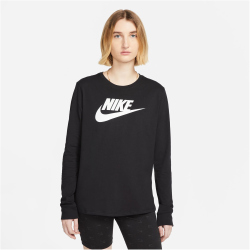 NIKE Sportswear Essentials Logo Langarmshirt Damen 010 -...