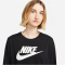 NIKE Sportswear Essentials Logo Langarmshirt Damen 010 - black/white XS