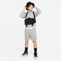 NIKE Sportswear Club Fleece French Terry Shorts Kinder 063 - dk grey heather/base grey/white M (137-147 cm)