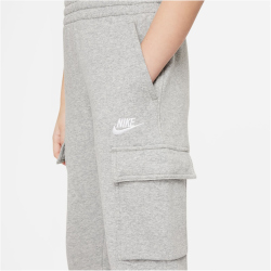 NIKE Sportswear Club Fleece Cargohose Kinder 063 - dk grey heather/base grey/white S (128-137 cm)