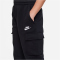 NIKE Sportswear Club Fleece Cargohose Kinder 010 - black/black/white S (128-137 cm)