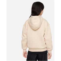 NIKE Sportswear Club Fleece Oversized Kapuzenjacke Mädchen 126 - sanddrift/white S (128-137 cm)