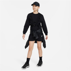 NIKE Sportswear Club Fleece 5" French Terry Shorts Mädchen 010 - black/black/white XS (122-128 cm)