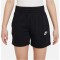 NIKE Sportswear Club Fleece 5" French Terry Shorts M&auml;dchen 010 - black/black/white S (128-137 cm)