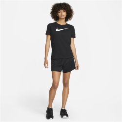 NIKE Dri-FIT Swoosh T-Shirt Damen 010 - black/white M