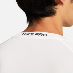 NIKE Pro Dri-FIT Tight kurzarm Fitnessshirt Herren 100 - white/black M