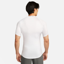 NIKE Pro Dri-FIT Tight kurzarm Fitnessshirt Herren 100 - white/black L