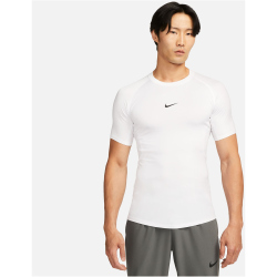 NIKE Pro Dri-FIT Tight kurzarm Fitnessshirt Herren 100 - white/black XL