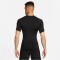NIKE Pro Dri-FIT Tight kurzarm Fitnessshirt Herren 010 - black/white S
