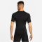 NIKE Pro Dri-FIT Tight kurzarm Fitnessshirt Herren 010 - black/white XXL