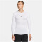 NIKE Pro Dri-FIT Tight langarm Funktionsshirt Herren 100 - white/black S