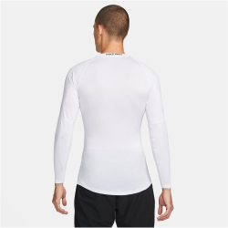 NIKE Pro Dri-FIT Tight langarm Funktionsshirt Herren 100 - white/black XL