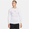 NIKE Pro Dri-FIT Tight langarm Funktionsshirt Herren 100 - white/black XL